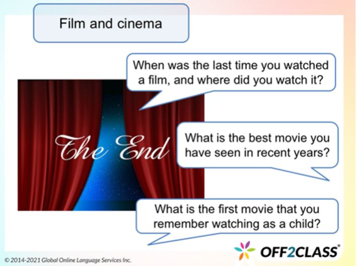 A Free ESL Lesson Plan on Cinema