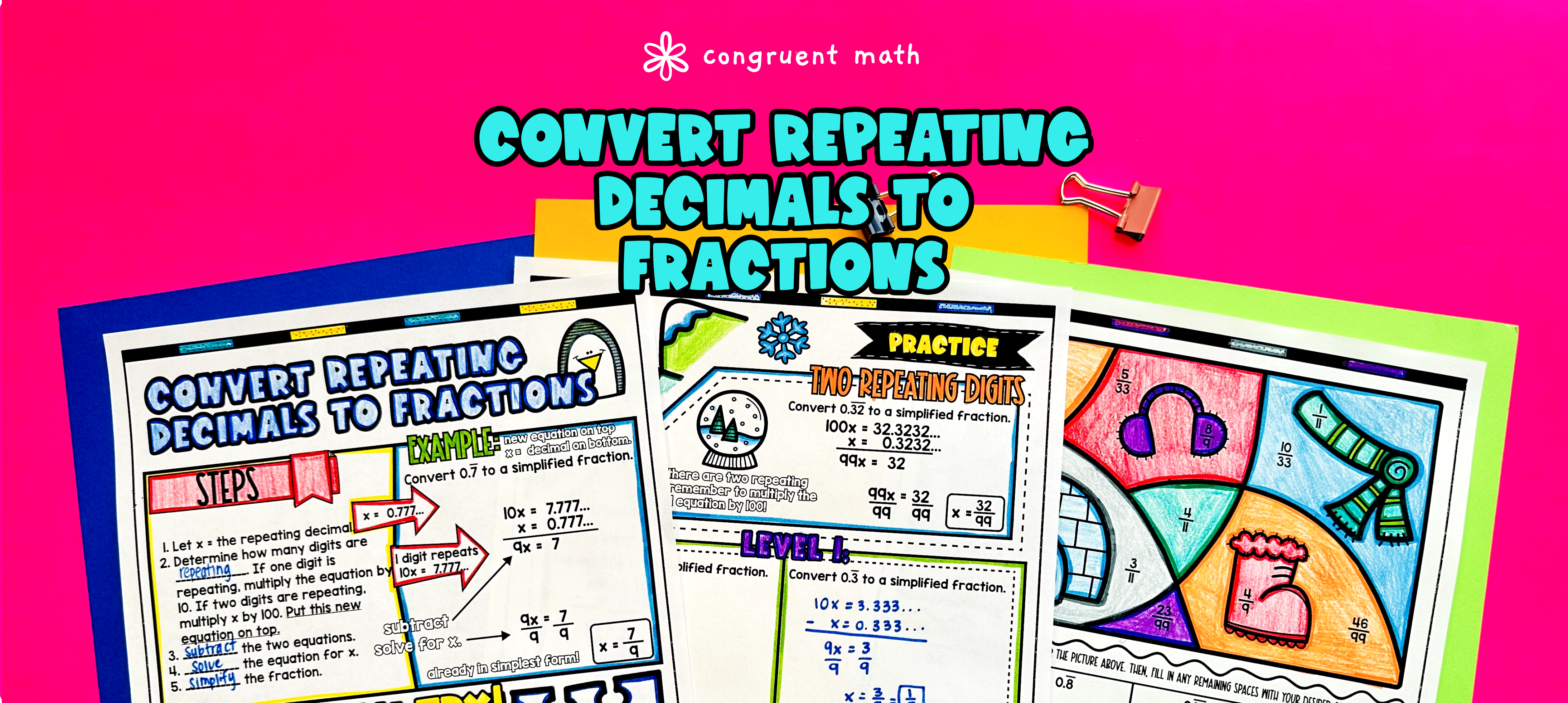 Convert Repeating Decimals to Fractions Lesson Plan