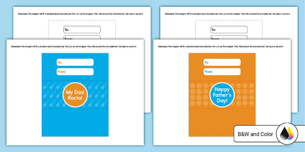 Father's Day Printable Candy Wrapper