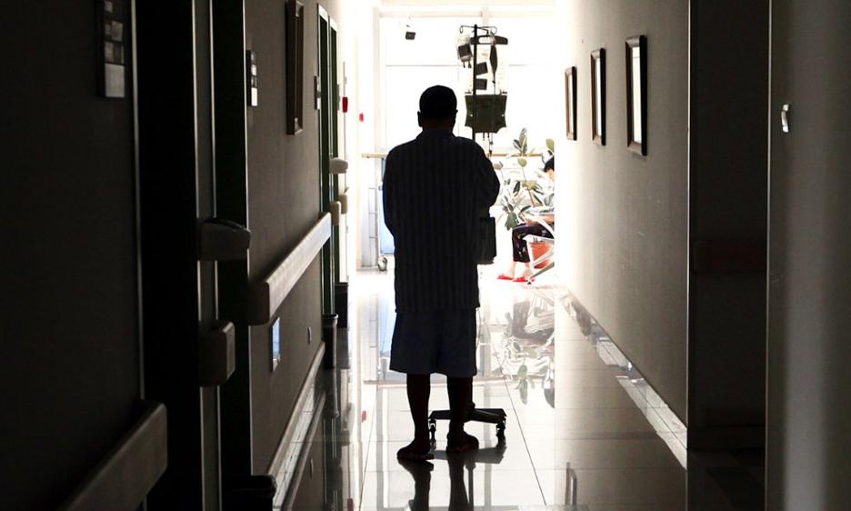 man in hospital