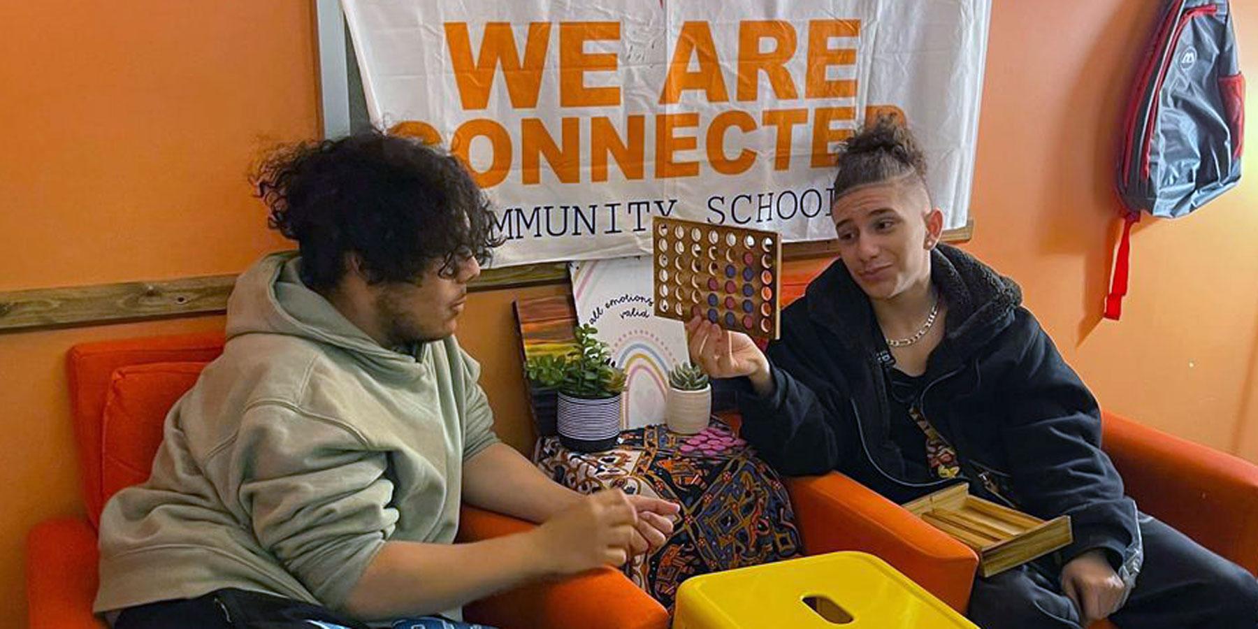 The hub has become a popular place for students to hang out and/or find services they might need.