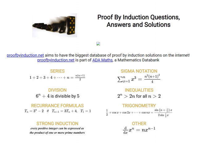 Proof By Induction Questions, Answers and Solutions