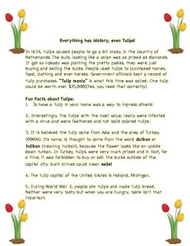 Everything Has a History...even Tulips!