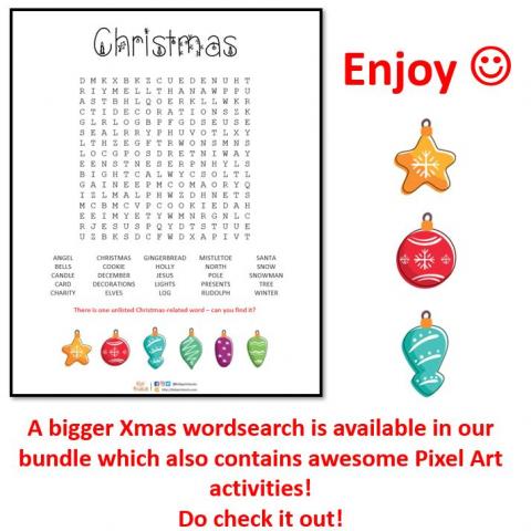 Christmas wordsearch - 25 terms to find